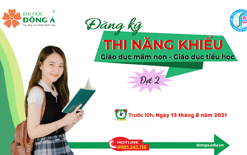 Thông báo đăng ký thi năng khiếu tuyển sinh đại học hệ chính quy năm 2021 ngành Giáo dục Mầm non và Giáo dục Tiểu học (Đợt 2)